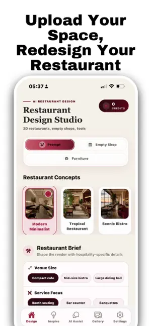 AI Restaurant Designer Studio screenshot 1