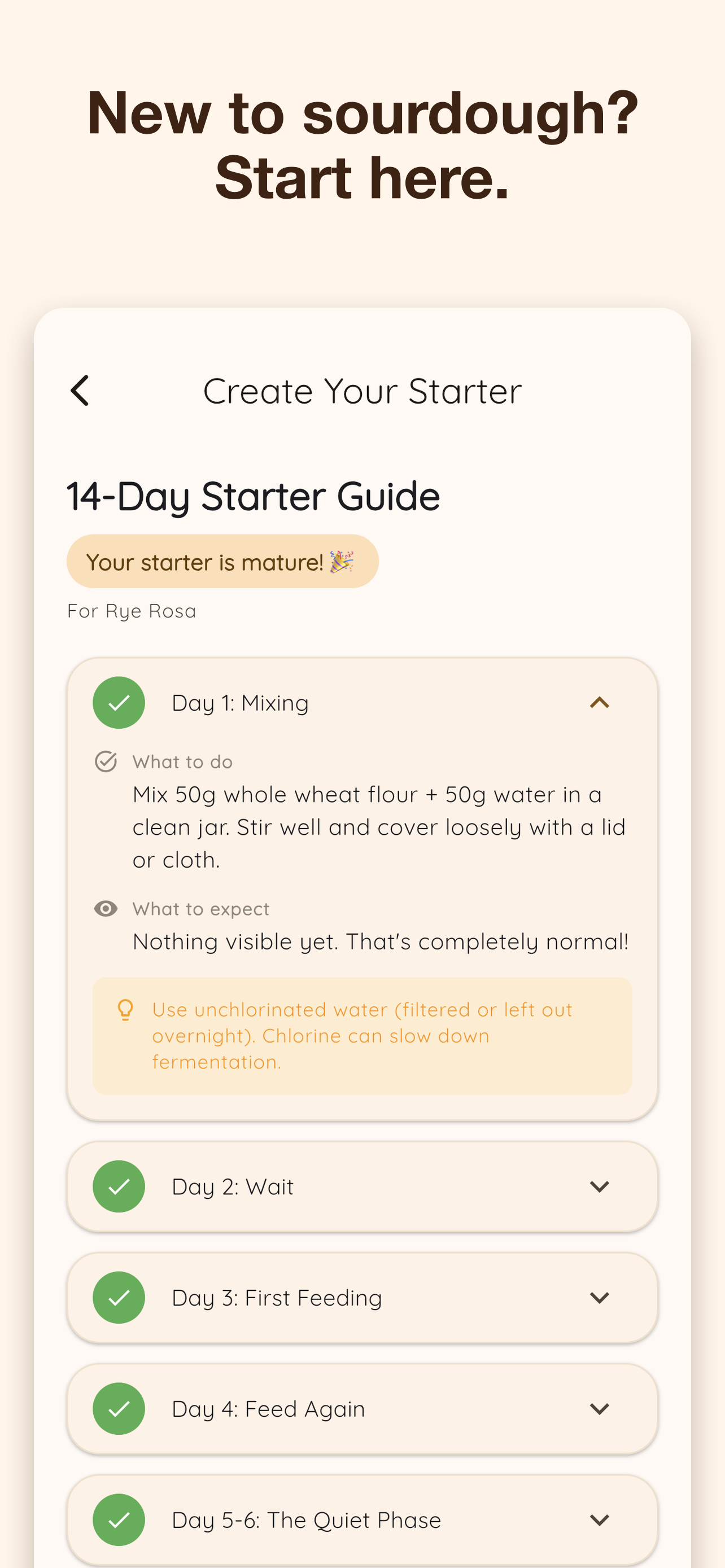 Sourdough Starter Tracker screenshot 2