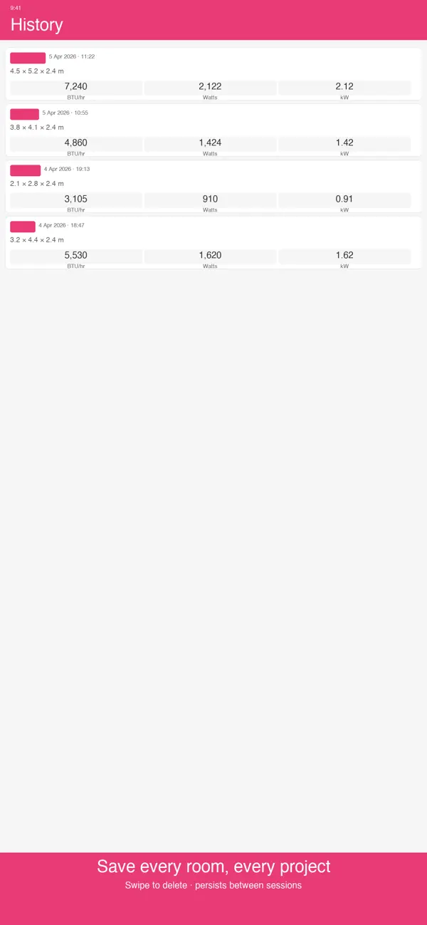 Screenshot #3 pour BTU Calculator
