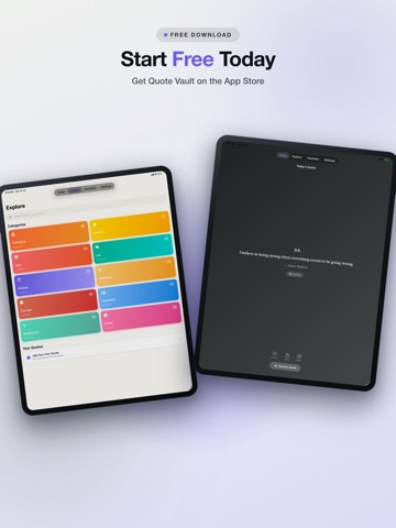 QuoteVault iPad screenshot