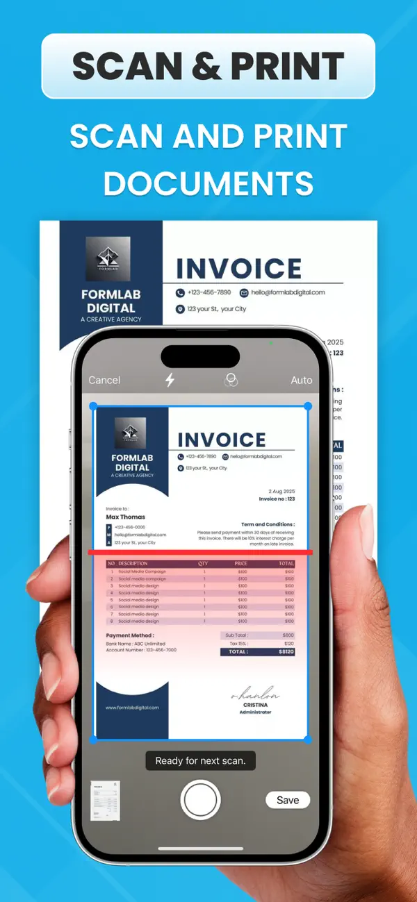 Screenshot #3 pour AI Printing App & Doc Scanner