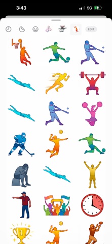 Vibrant Athletes Stickers screenshot