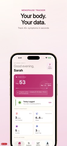 Menopause Symptom Tracker-Meno Screenshot 1 of 5