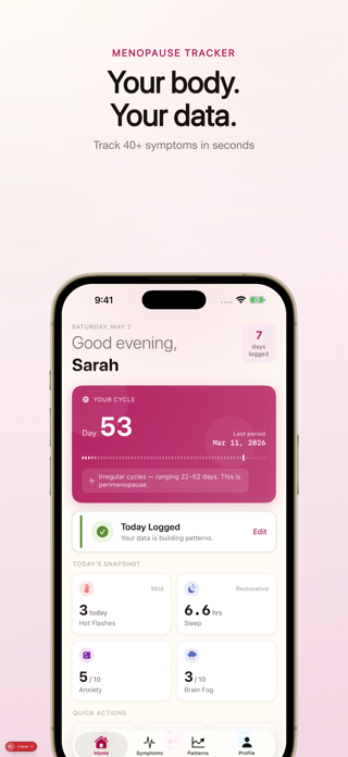 Menopause Symptom Tracker-Meno Screenshot 1 of 5