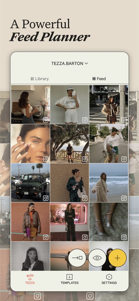 Tezza: Aesthetic Photo Editor - Planificador de Feed Visual