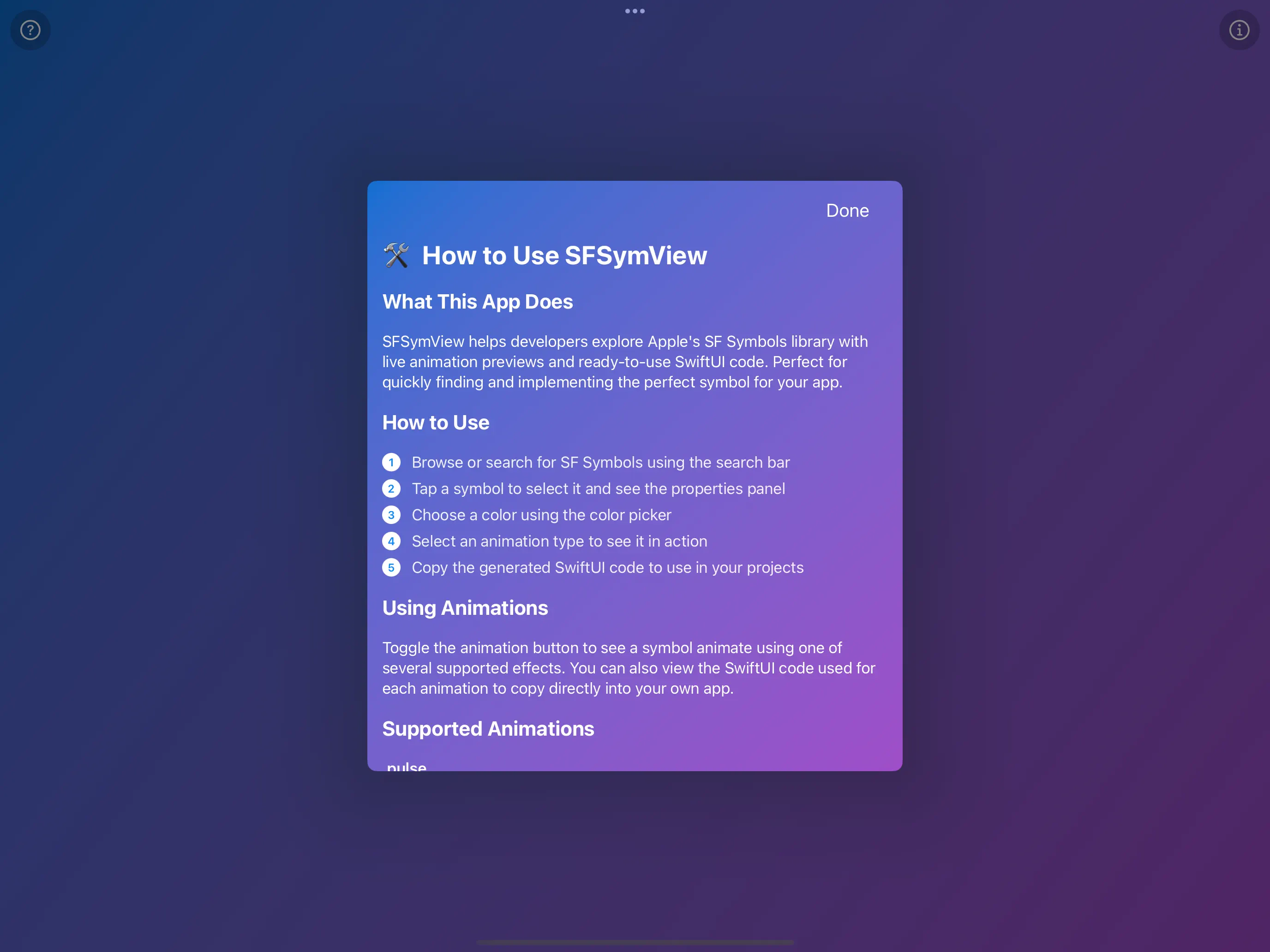 #7. SFSymView (iOS) Von: James Nerlinger