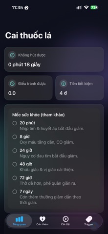 QuitSmoke – Cai thuốc lá screenshot