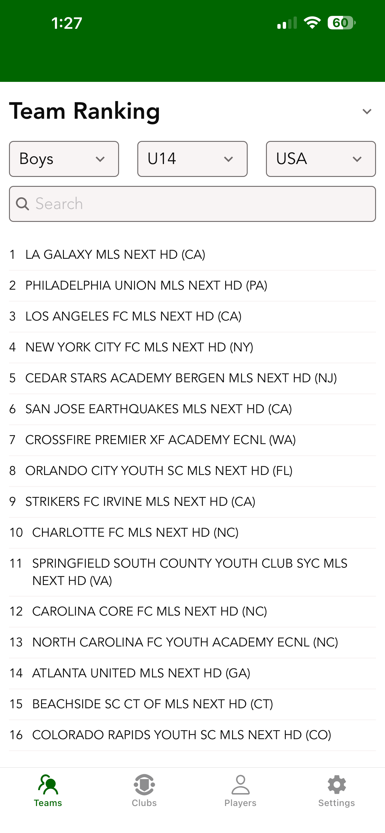 Soccer Rankings