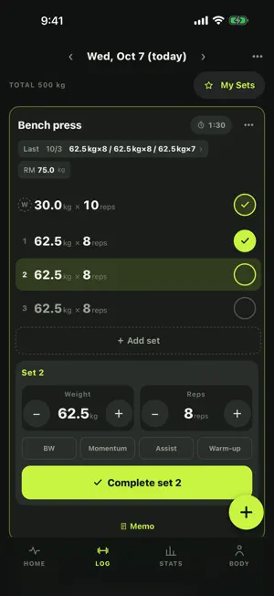 Muscle Radar: Gym Recovery Log screenshot 2