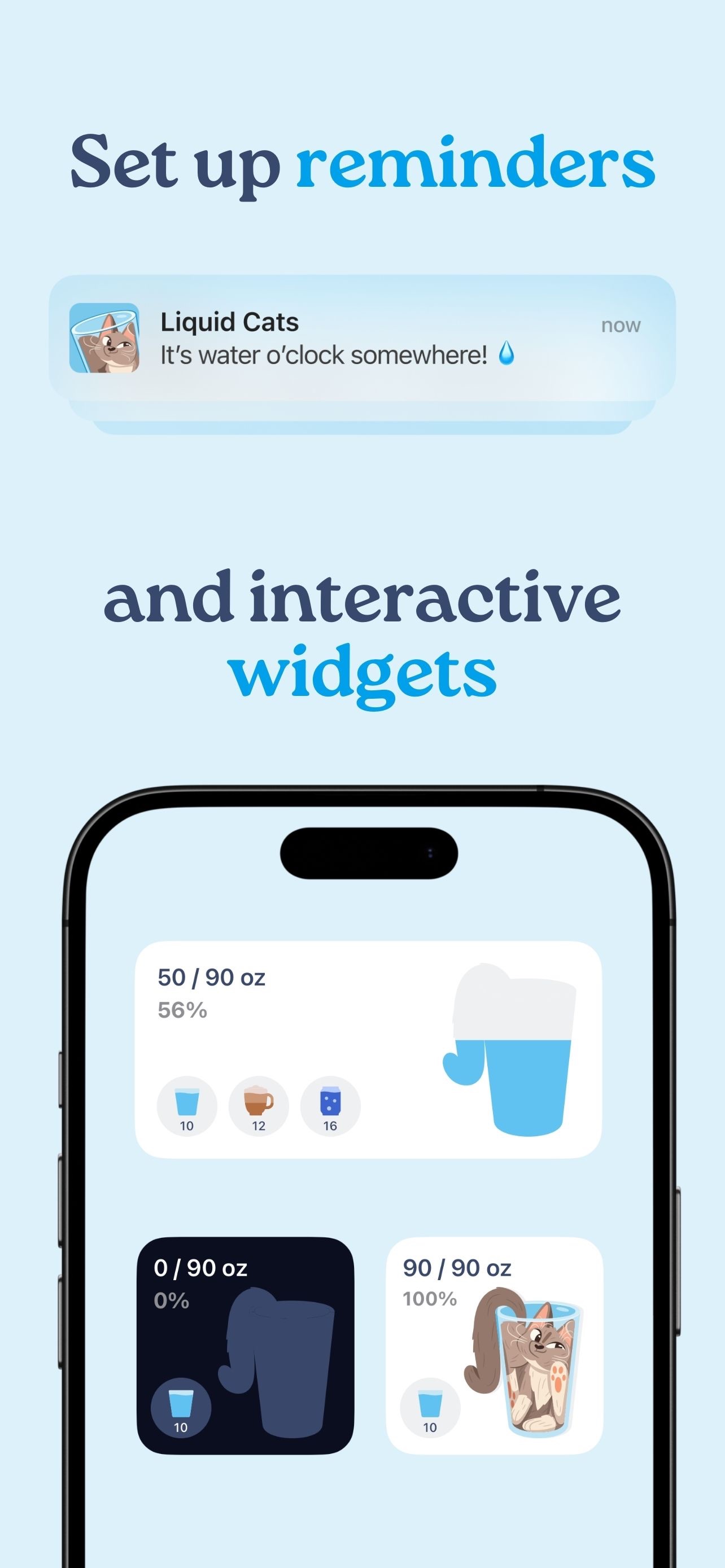 Water Tracker - Liquid Cats screenshot 4
