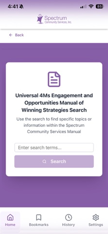 Spectrum 4Ms Manual Search iPhone screenshot