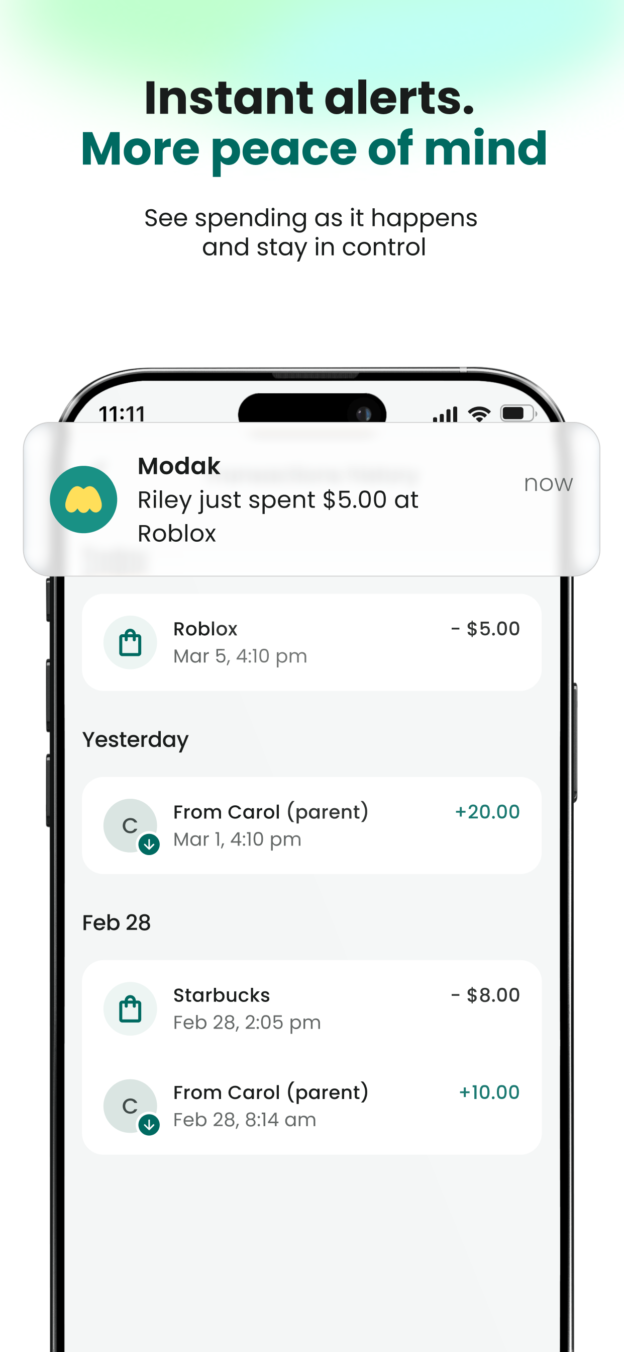 Modak: Kids & Teens Banking screenshot 6