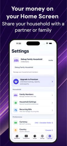 HomeLedger - Family Budgeting iPhone screenshot