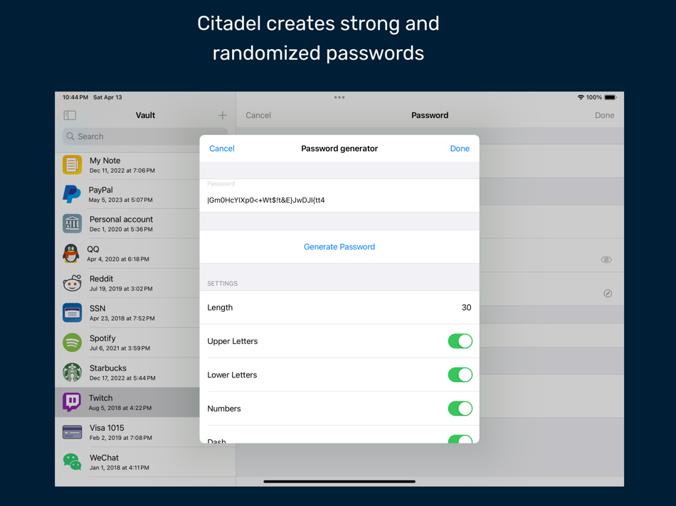 #5. Citadel Password Manager (iOS) 게시자: Nelibur Tech