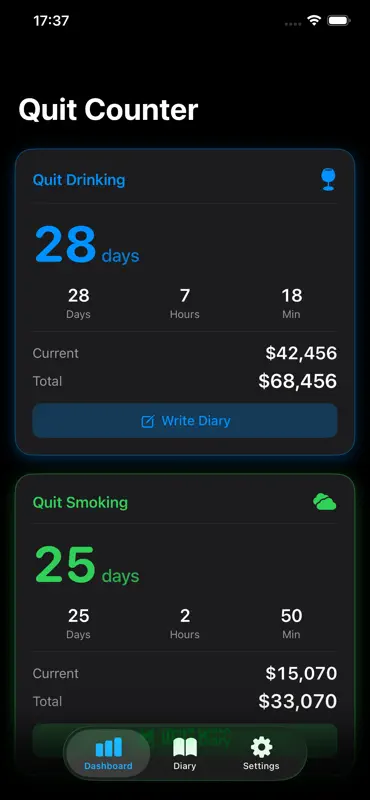 Quit Drink & Smoke Counter screenshot 5 of 5