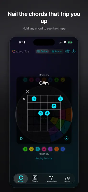 Circle o Fifths: Guitar+Piano screenshot 9 of 10