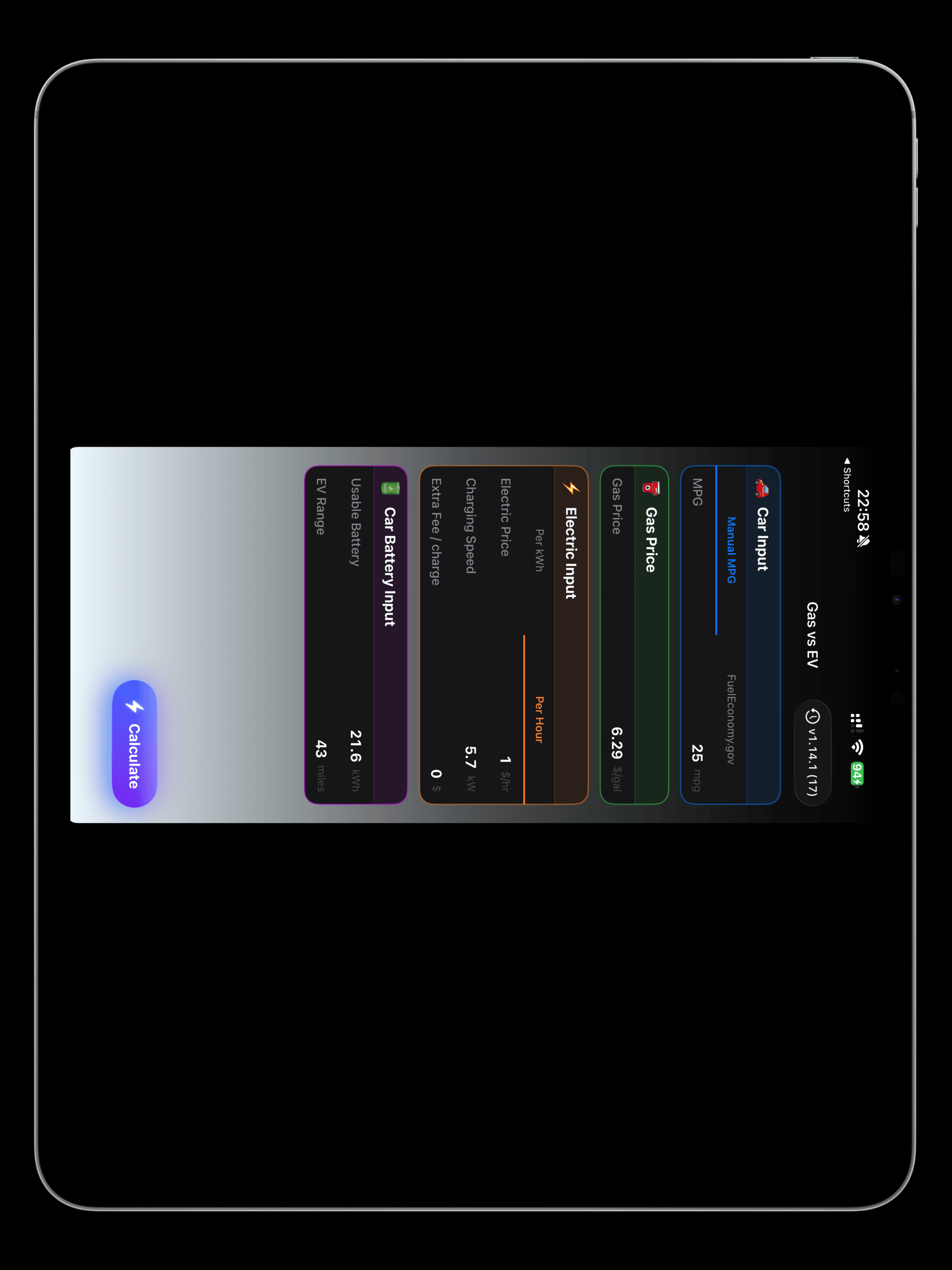 Gas vs EV: Breakeven screenshot 6