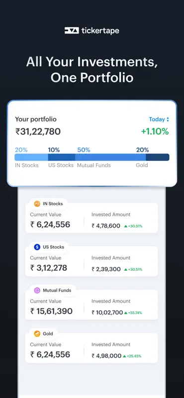Tickertape: India & US Stocks screenshot 1 of 10