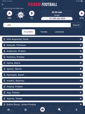 Tudo Football iPad screenshot 6