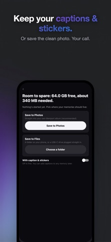 Memport: Snap Memories Export iPhone screenshot