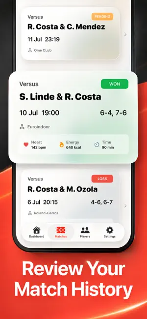 My Padel Score: Results Log screenshot 2