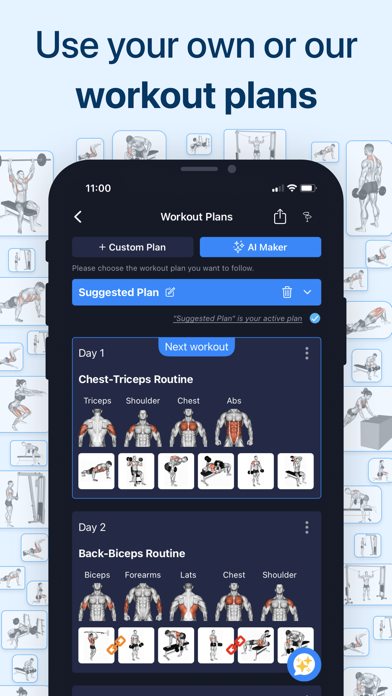 Fitness Planner Gym・Workout AI Screenshot
