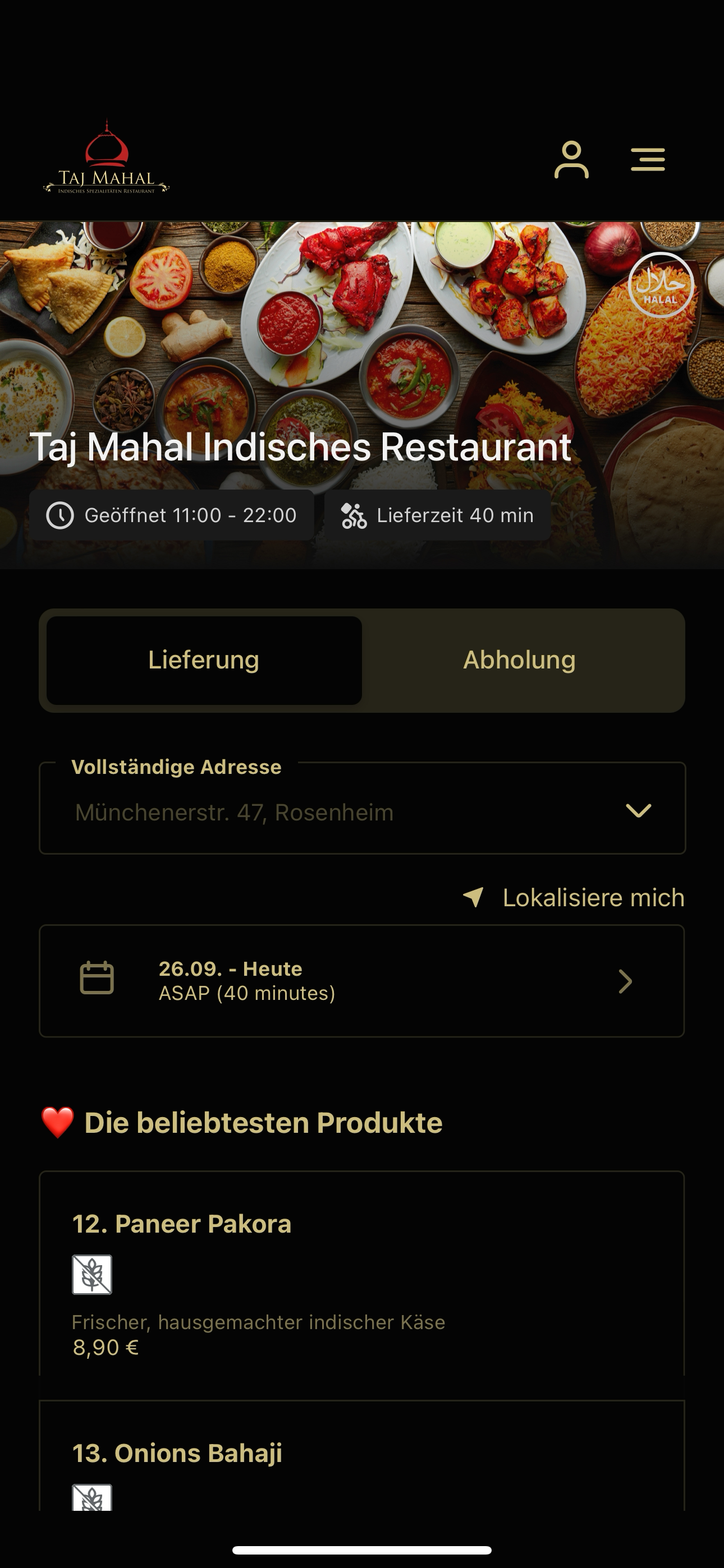 Taj Mahal Indisches Restaurant