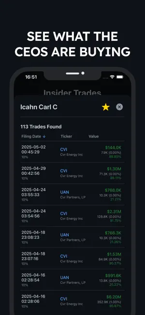 Insider Trades: Stock Tracker screenshot 4