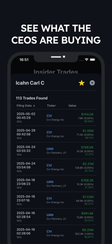 Insider Trades: Stock Tracker Screenshot 4 of 5