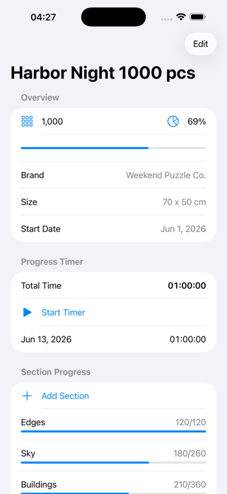 Puzzle Progress Timer Log2026 Screenshot 2 of 3