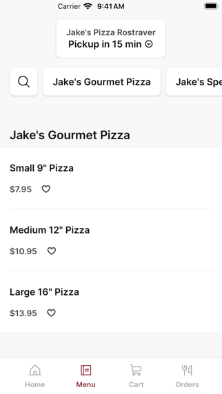 Jake’s Pizza iPhone screenshot 2 - Food & Drink app