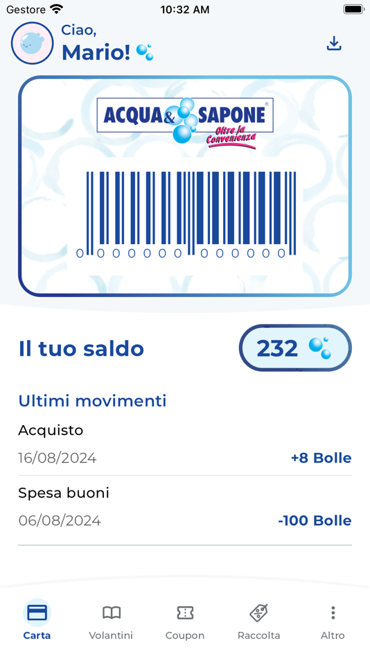 #3. Carta Club Acqua & Sapone (iOS) By: Gruppo SDA Srl - Servizi Distribuzione Associati