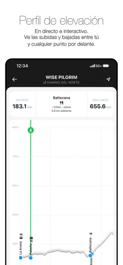 Captura de pantalla de Wise Pilgrim Camino Del Norte en iPhone 6