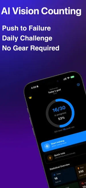 Push Up Counter AI - Home Gym screenshot 1