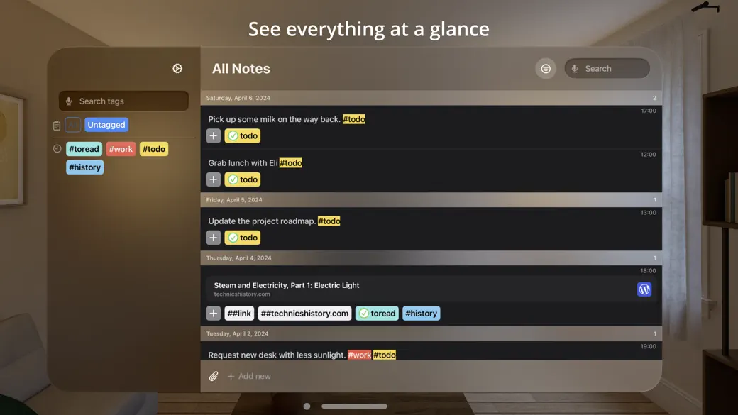 HashTagNotes: message yourself screenshot 3