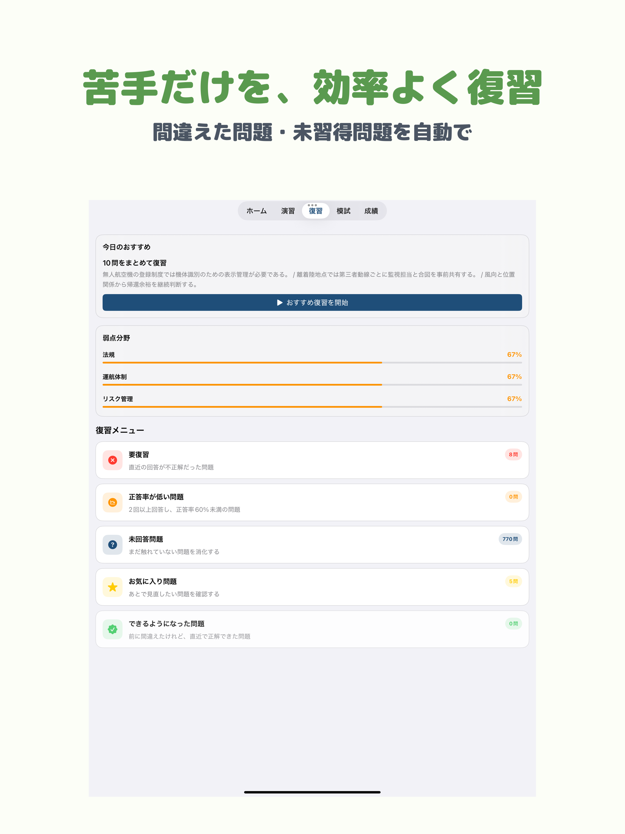 無人航空機操縦士試験 二等学科試験 | 2026年対策問題 screenshot 8