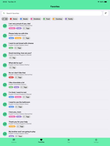 Speeche - Text to Speech iPad screenshot