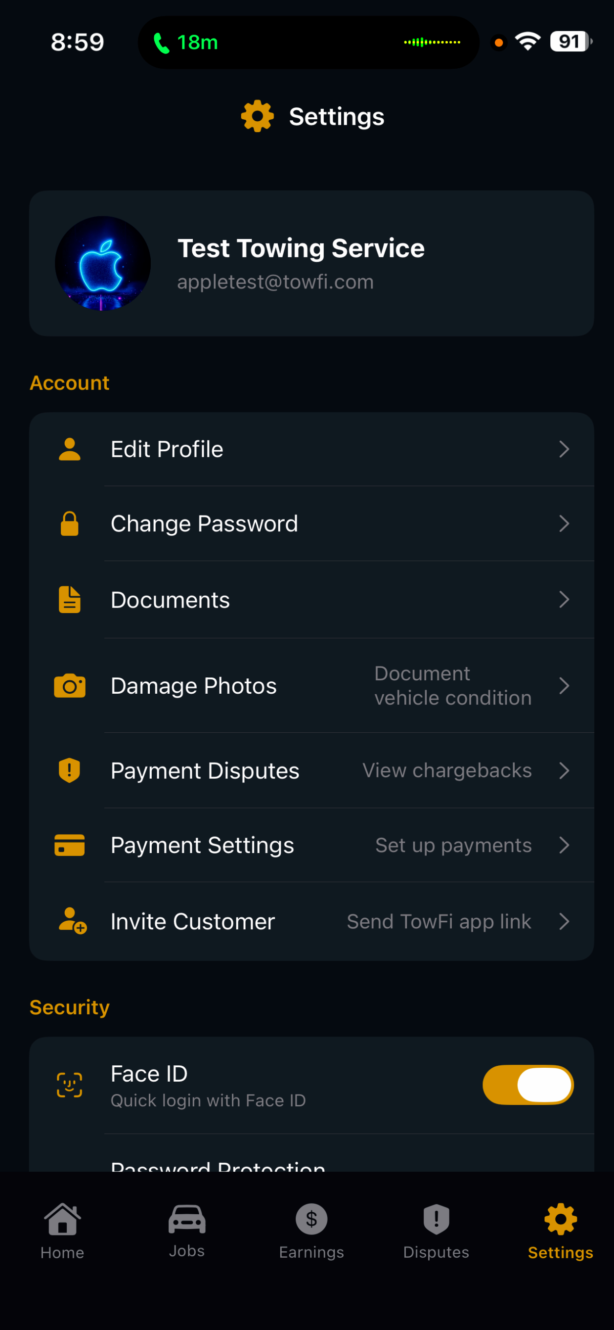 Towfi Provider Portal