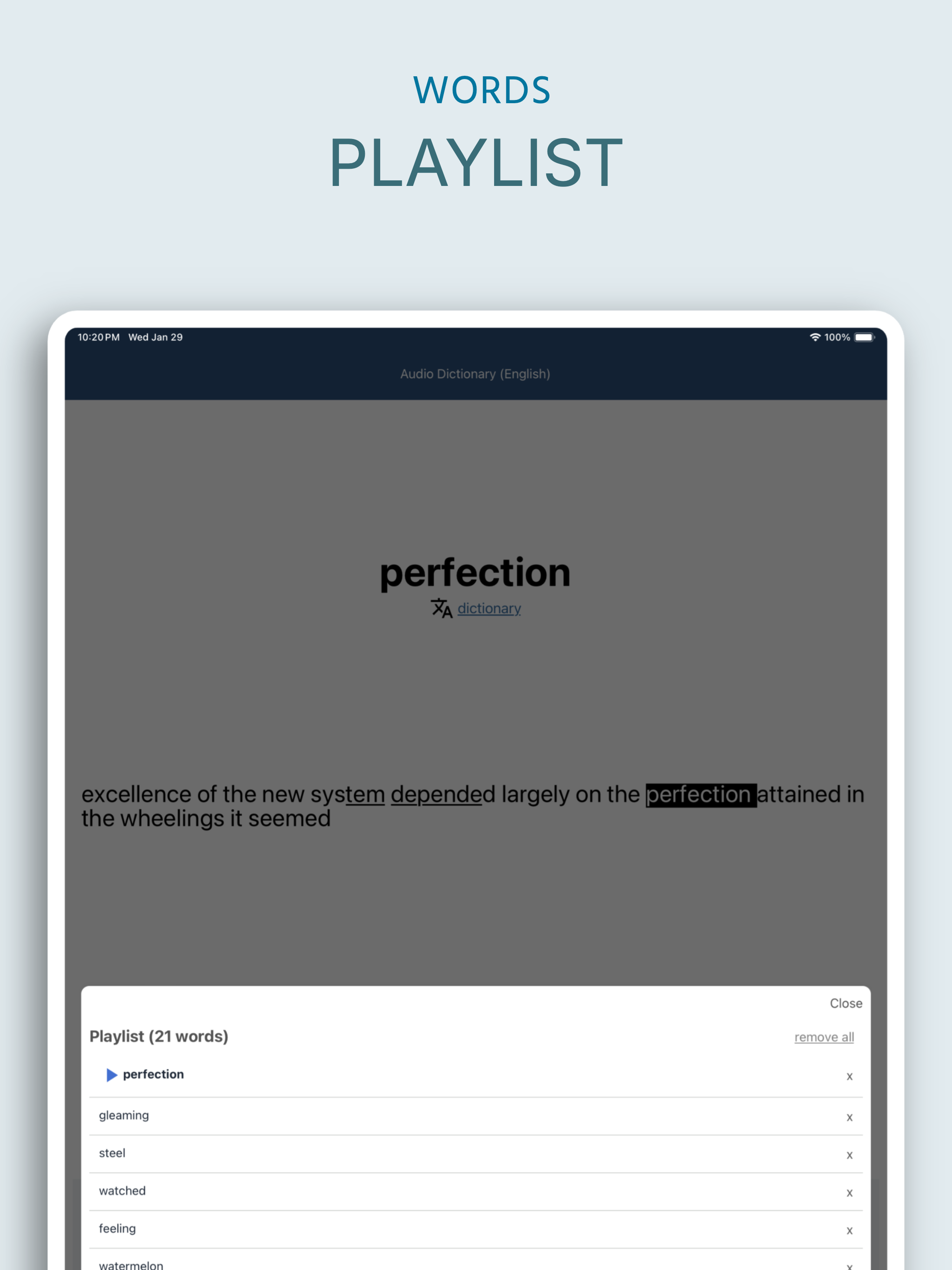 Audio Dictionary (English)