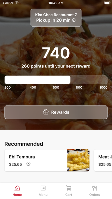 Kim Chee Restaurant 7 iPhone screenshot 1 - Food & Drink app