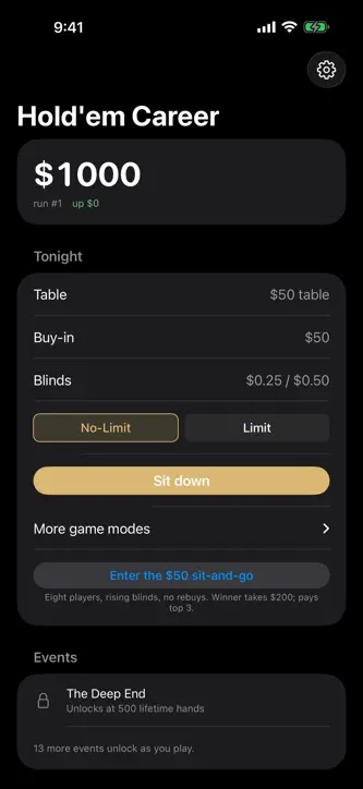 Hold'em Career: Offline Poker screenshot 3