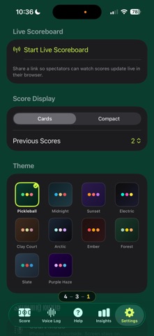 Pickleball Voice Score app screenshot 3