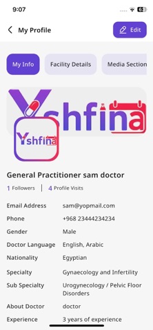 Yshfina for doctors Screenshot 5 of 6