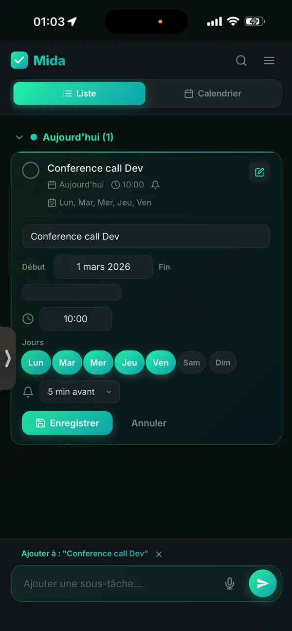 Screenshot #3 pour Mida Reminder