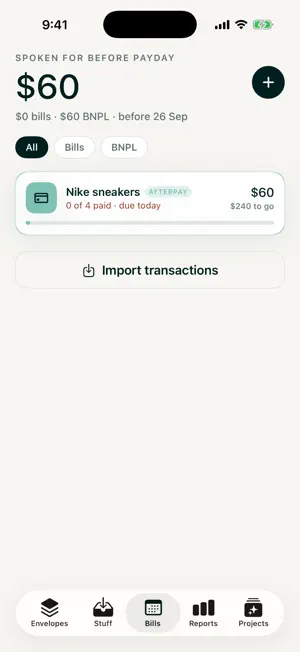 Tuckfly: Budget screenshot 2