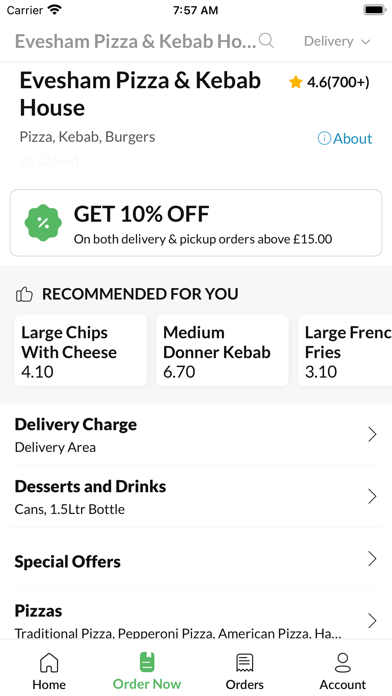 Evesham Pizza And Kebab House Screenshot