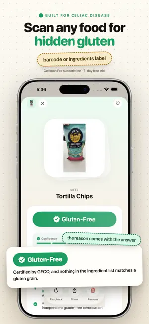 Celiscan: Gluten Free Scanner screenshot 1