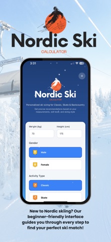 Nordic Ski Calculator screenshot