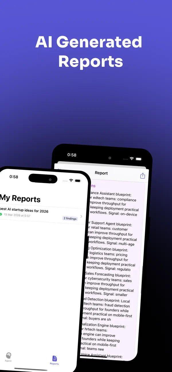 Screenshot #3 pour AI Research Agent – Startup AI