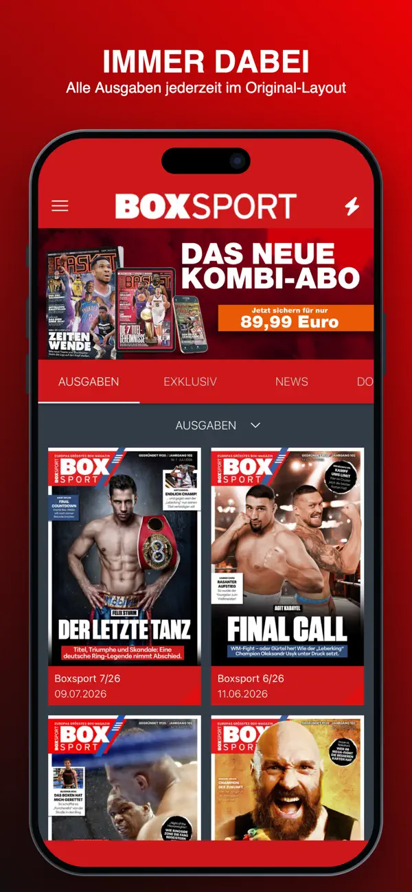 Screenshot #1 pour Boxsport eMagazine